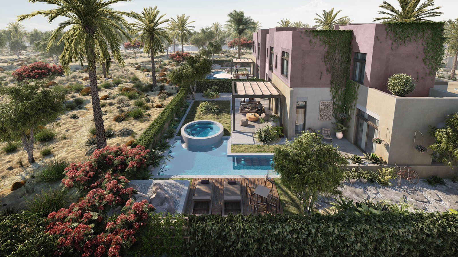 Private beach and coastal living at AlJurf Gardens